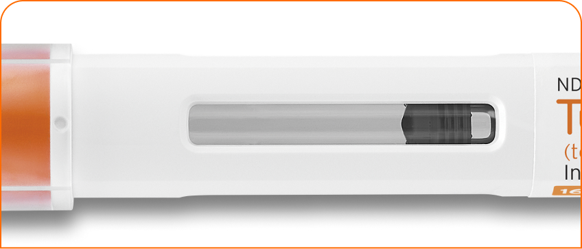 TYENNE autoinjector features a large, clear viewing window